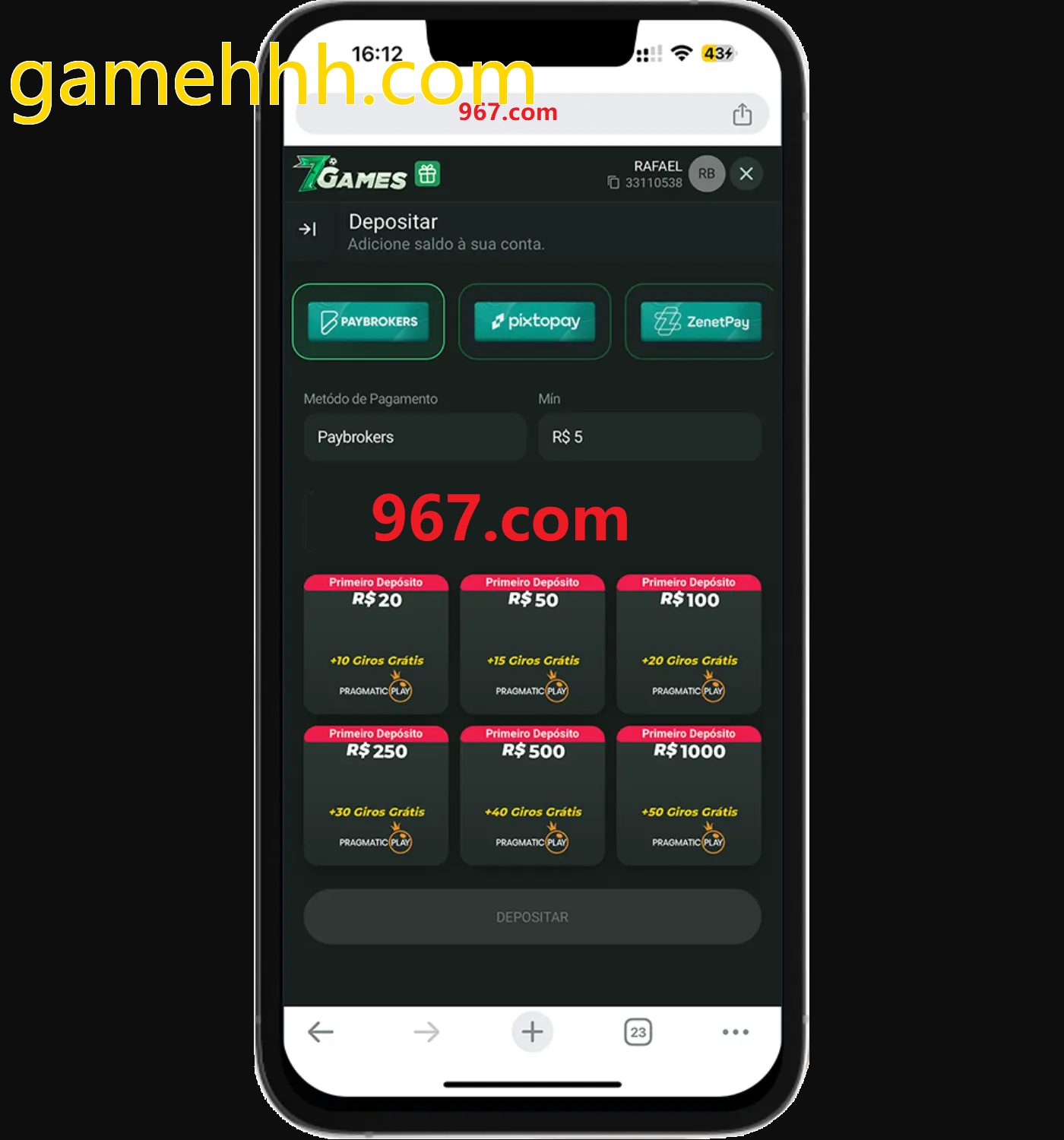 Baixe o aplicativo gamehhh.com para jogar a qualquer momento